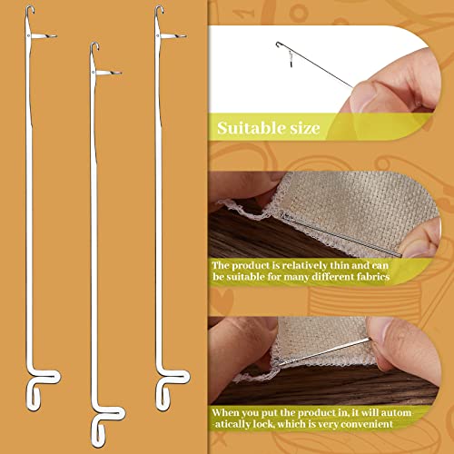 6 Pcs Serging Hooks Latch Crochet Hooks Sewing Needles Stainless Steel Knit Picker Snag Repair Tool For Diy Weave Knitting Revamping Threading Beads Jewelry Making #TOP2