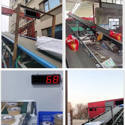 Contatore Digitale a sensore con rilevamento, Display da 3 Pollici, Fino a 999999 conteggi, Raggio di rilevamento 30/70 cm per Nastri trasportatori,