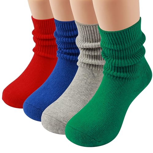 COTTON DAY Baby Infant Toddler Seamless Triple Roll Turn Cuff Slouch Socks Gift Box2