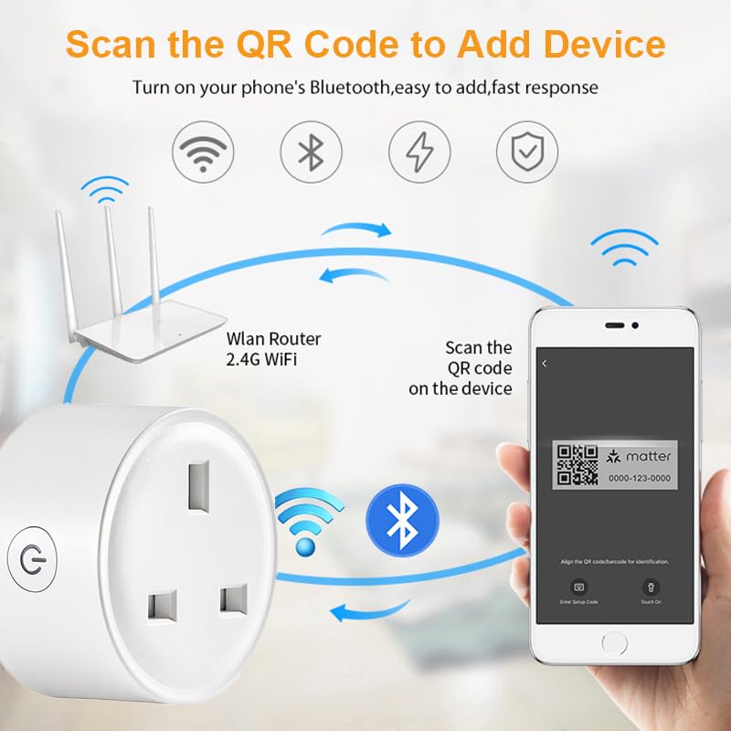 Image showing the smart plug connected to various high-power appliances like a TV, kettle, rice cooker, and washing machine