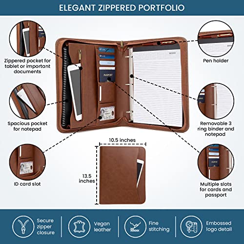 Forevermore Portfolio And Pen Bundle With Gift Boxes (Brown And Maple Wood) #TOP3