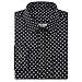 MFXQSJFS Men's Dress Shirt Long Sleeve Button Down Printed Shirt Business Casual Stretch Wrinkle-Free Shirt (US, Alpha, X-Large, Regular, Regular, Black 01)