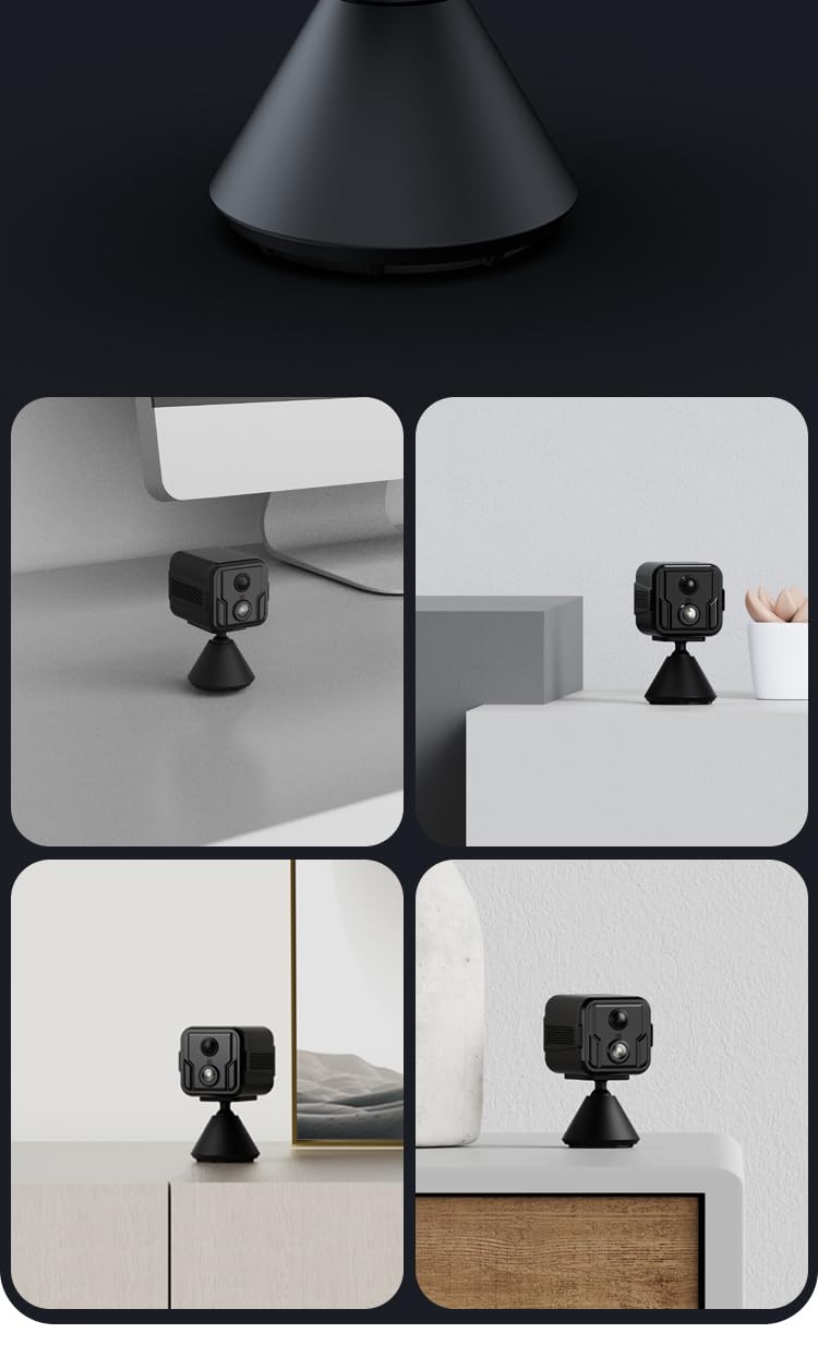 Zeerkeer Cámara de Vigilancia HD 1080P con Visión Nocturna Infrarroja, Detección PIR, Bajo Consumo, Audio Bidireccional y Monitorización Remota WiFi