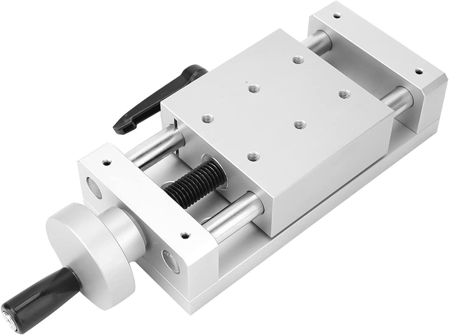 Aluminum Alloy Linear Stage Sliding Table KA80-1402-50 Manual Cross Slide Rail with 50mm Travel for CNC Positioning and Fixturing