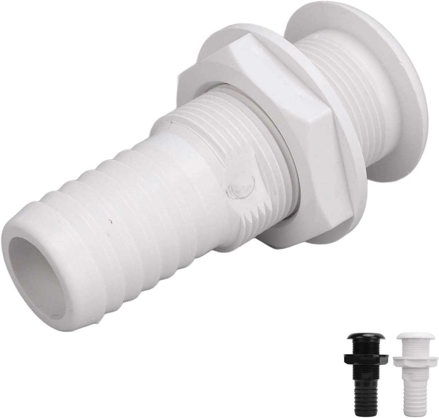 Thru Hull Fitting 4pcs Boat Through Hull Connector Outlet Smooth Drainage Straight Drain Fittings Plumbing