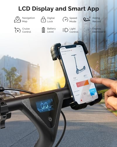 Atomi Electric Scooter E20/E30/Alpha Lite, 500W/650W Motor Electric Scooter with 19 Miles Long Range, 15.6 Mph Speed, Portable Folding Commuting Scooter for Adults