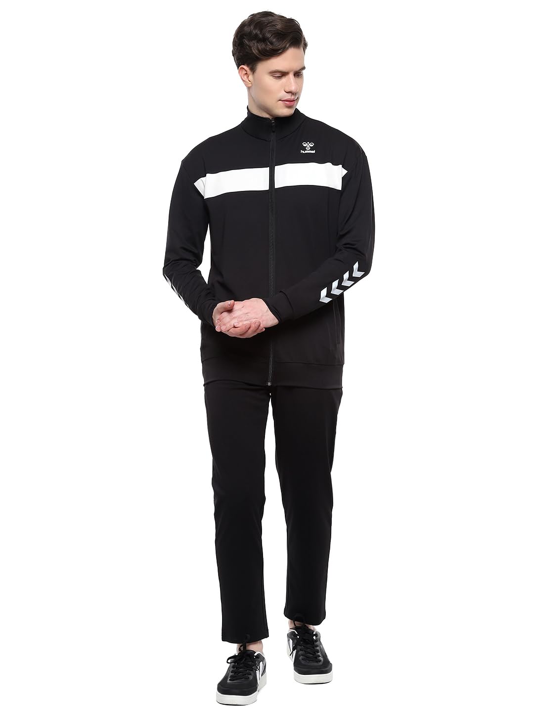 hummel Griz Men's All weather Regular Fit Track Suit with Zipper and Pockets Comfortable Breathable Stretchable Soft Fabric For Everyday Use Ideal for Gym Training or Running Loungwear-picture-45
