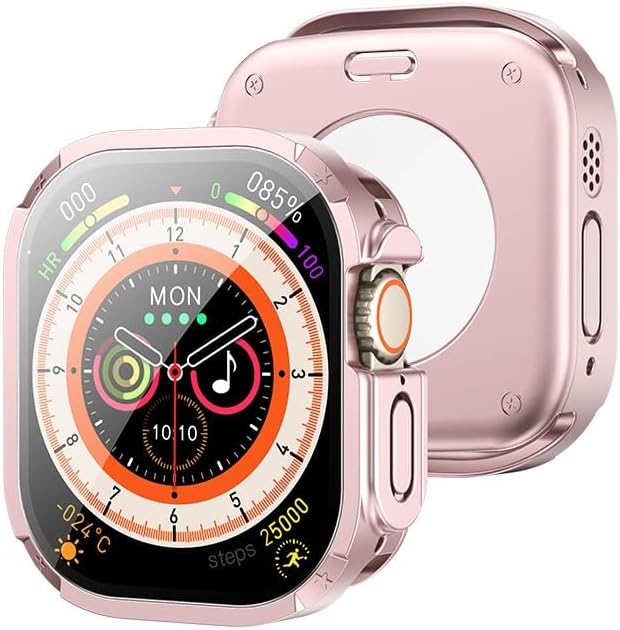 Generic case Compatible with Series 10/11 46MM Watch (Color : Rose Gold) Front Hard Cover Case Glass Screen Protector