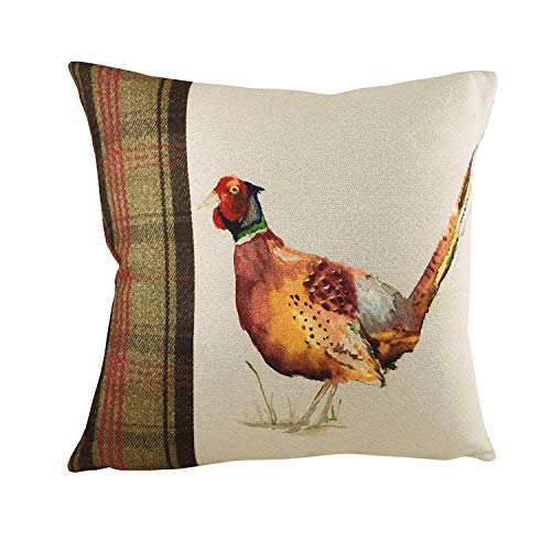 Evans Lichfield Hunter Pheasant Cushion Cover, Multi, 43 x 43cm