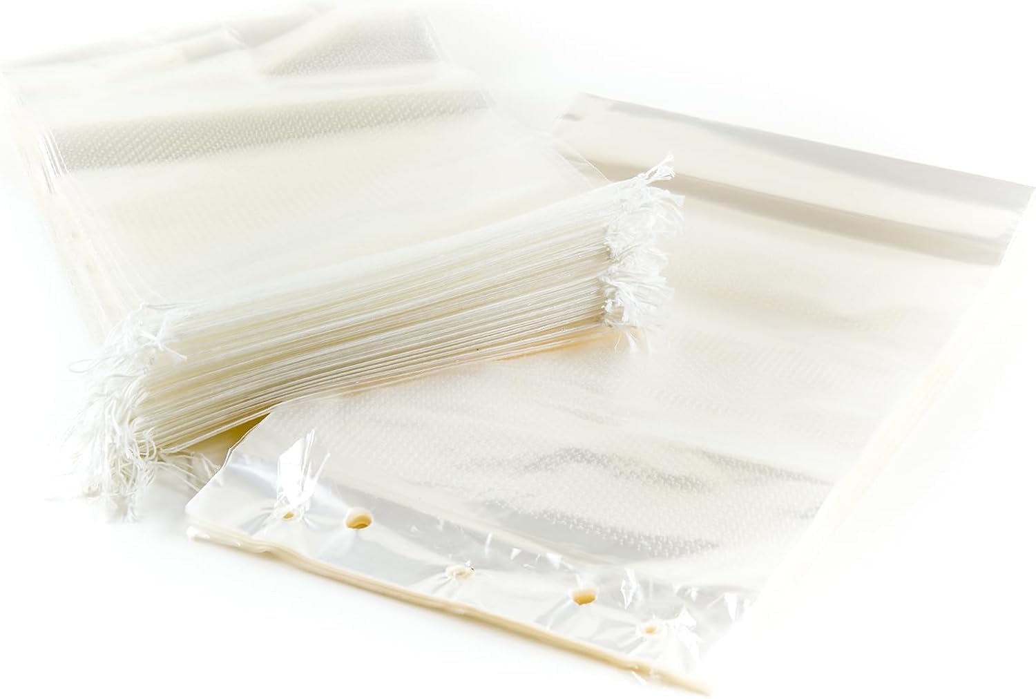200 Buste Microforate Sacchetti Trasparenti Plastica Forati idonee al contatto diretto con gli alimenti varie misure (35X50)