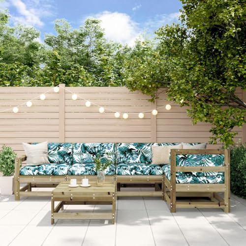 Xichuzi Juego de Muebles de jardín 6 pzas Madera de Pino impregnada, Conjunto Jardin Exterior, Muebles Jardin Exterior, Conjunto Terraza, Terraza Exterior Chill out - 3186472