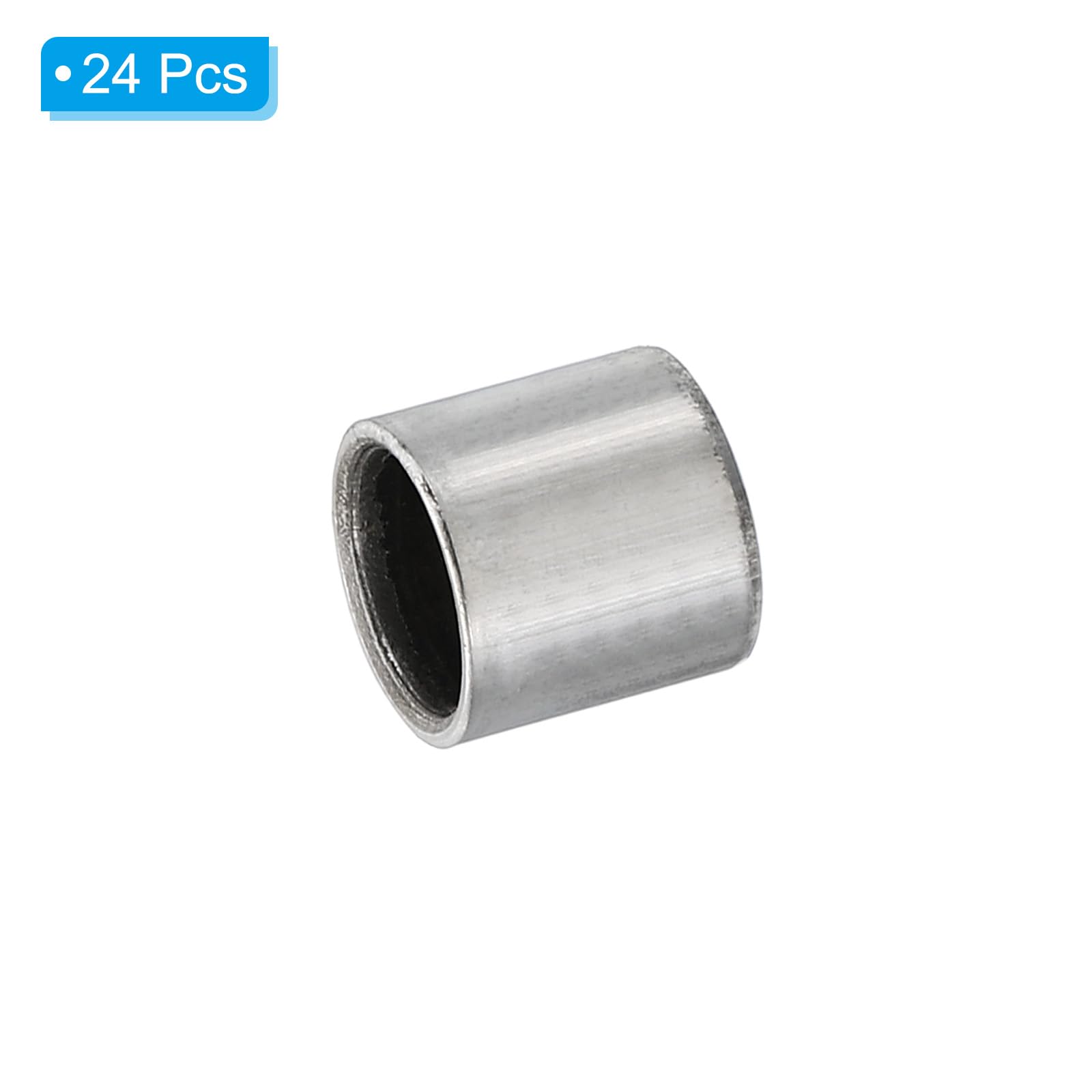 PATIKIL M6 Steel Spacers, 24 Pcs Metal Spacers Steel 6.2mm ID x 10mm OD x 10mm L Carbon Steel Spacer Screw Standoff Round for 1/4in or M6 Screw Bolts - Image 3