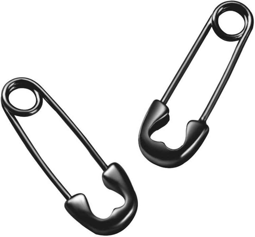 Aggregate more than 73 safety pin earrings black best esthdonghoadian