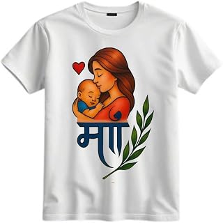 Tapa Kon Maa Baby Love T-Shirt for Kids | Cute Mother & Child Graphic Tee | Hindi Maa Printed T Shirt | Mom Love Gift | Mo... Price In India