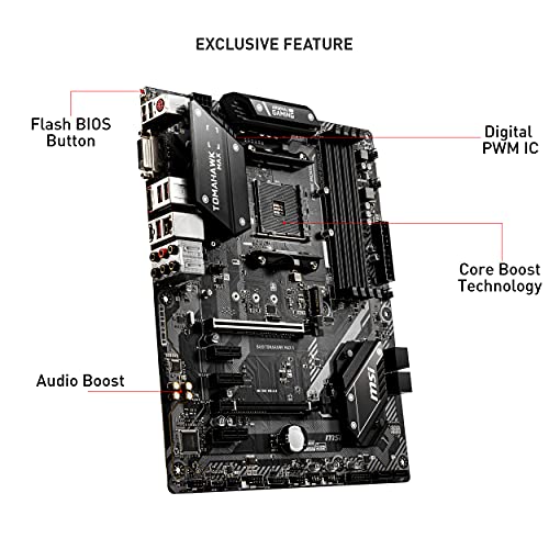 MSI B450 Tomahawk MAX II AMD AM4 DDR4 m.2 USB 3.2 Gen 2 HDMI ATX Gaming moederbord - Image 5