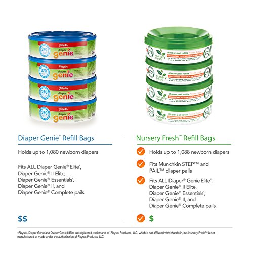 Munchkin Fresh Diaper Pail Refills for Diaper Genie and Munchkin Diaper Pails mamas bundle