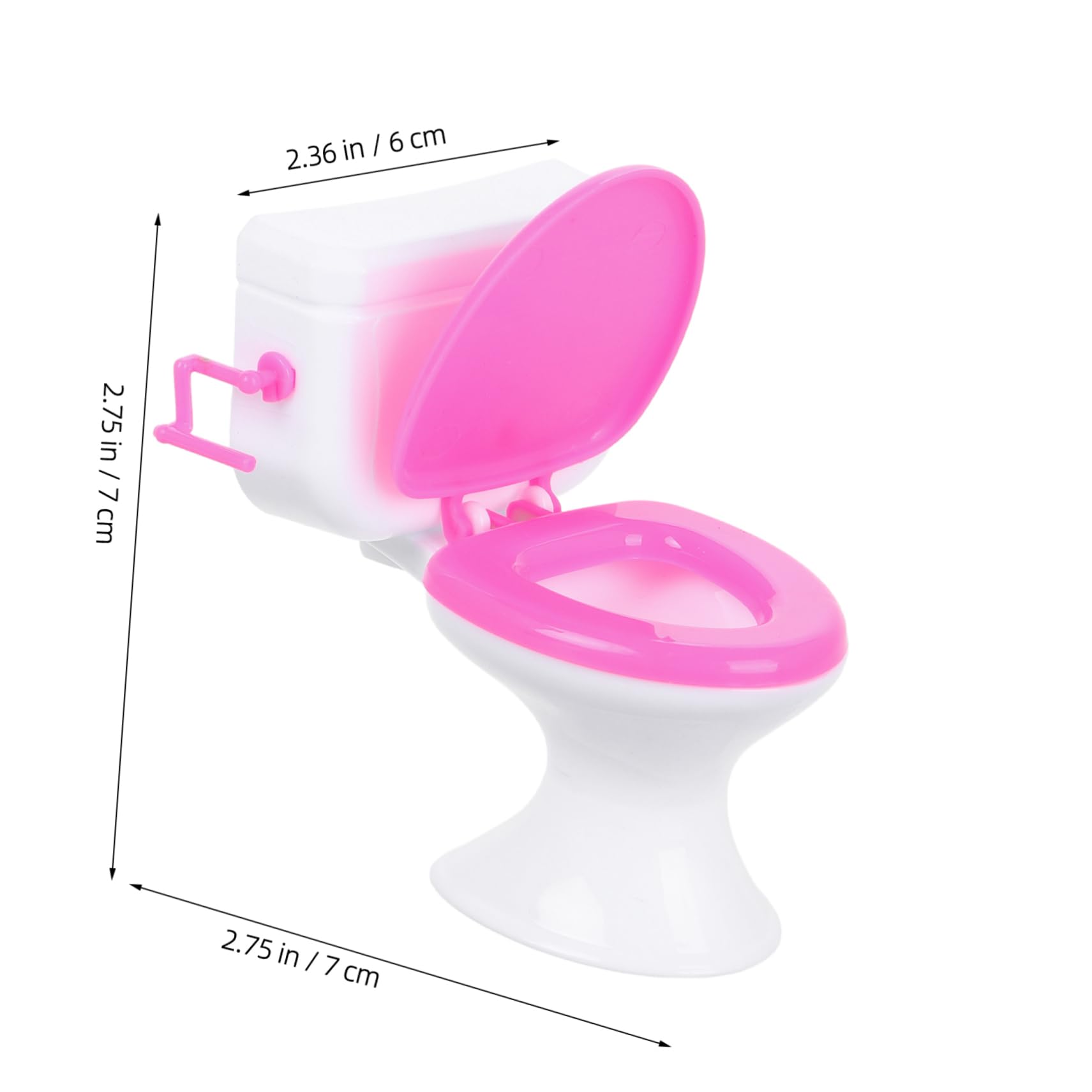 BRIGHTFUFU 1:12 Scale Miniature Toilet Dollhouse Decor Accessory Miniature Bathroom Set Doll Accessories Realistic Mini Toilet