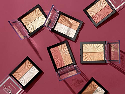 Wet n Wild, MegaGlo Hello Halo Blushlighter, Rouge und Highlighter Duo, weiche und anpassbare reflektierende Schattierungen, Perlglanzpigmente, für strahlend schöne Haut, Highlight Bling