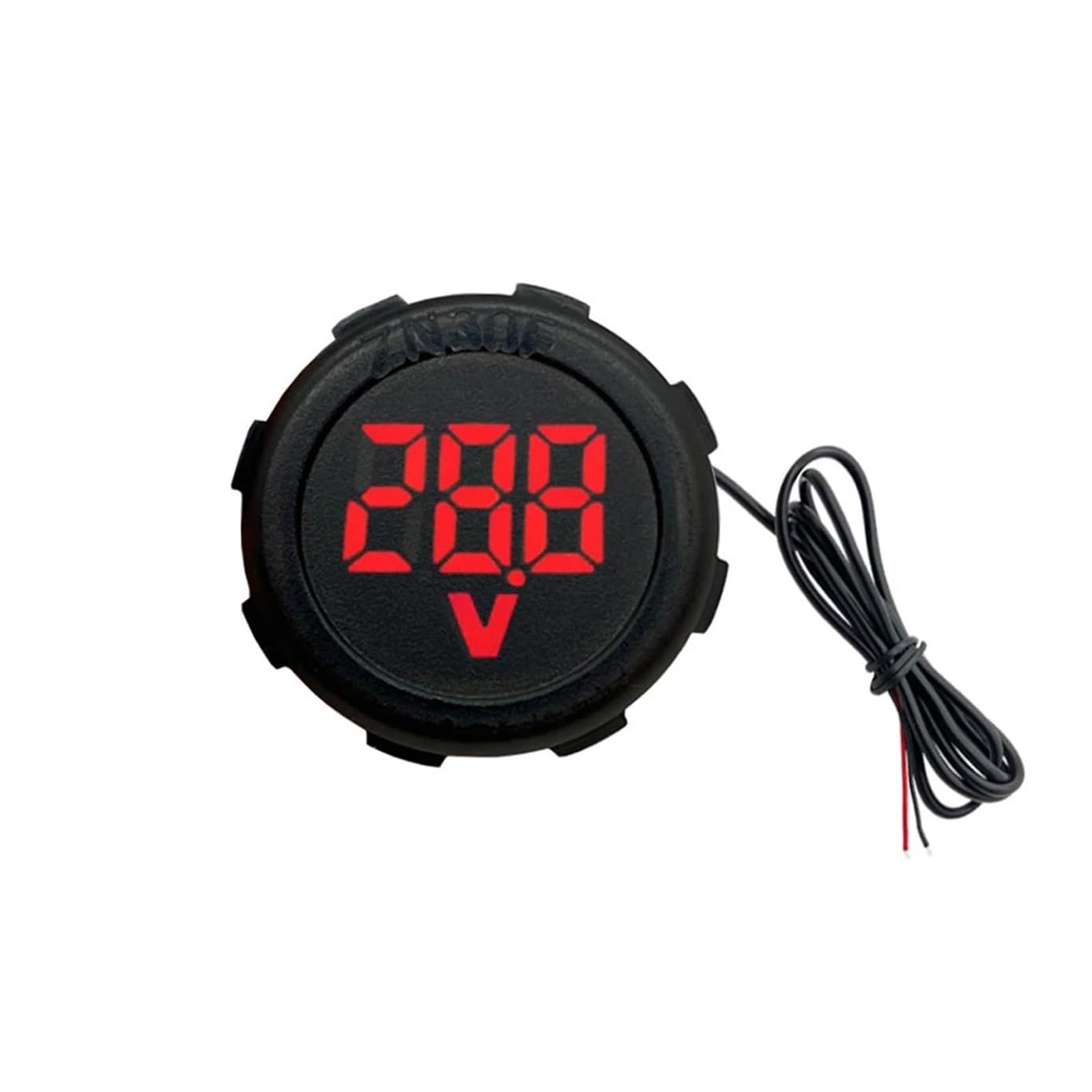 Automotive Marine Waterproof Circular Voltages Monitor with LED Display Accurate 4-100V Measurement for DIYer Projects LED Digital Display Voltmeter
