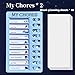 2 Pcs Chore Chart for Adults to do List My Chores Checklist Task Board Sliding Routine Chart for Kids, Memo Boards Slider Schedule DIY Detachable Daily Checklist Planning Table (2Pcs Blue My Chores)