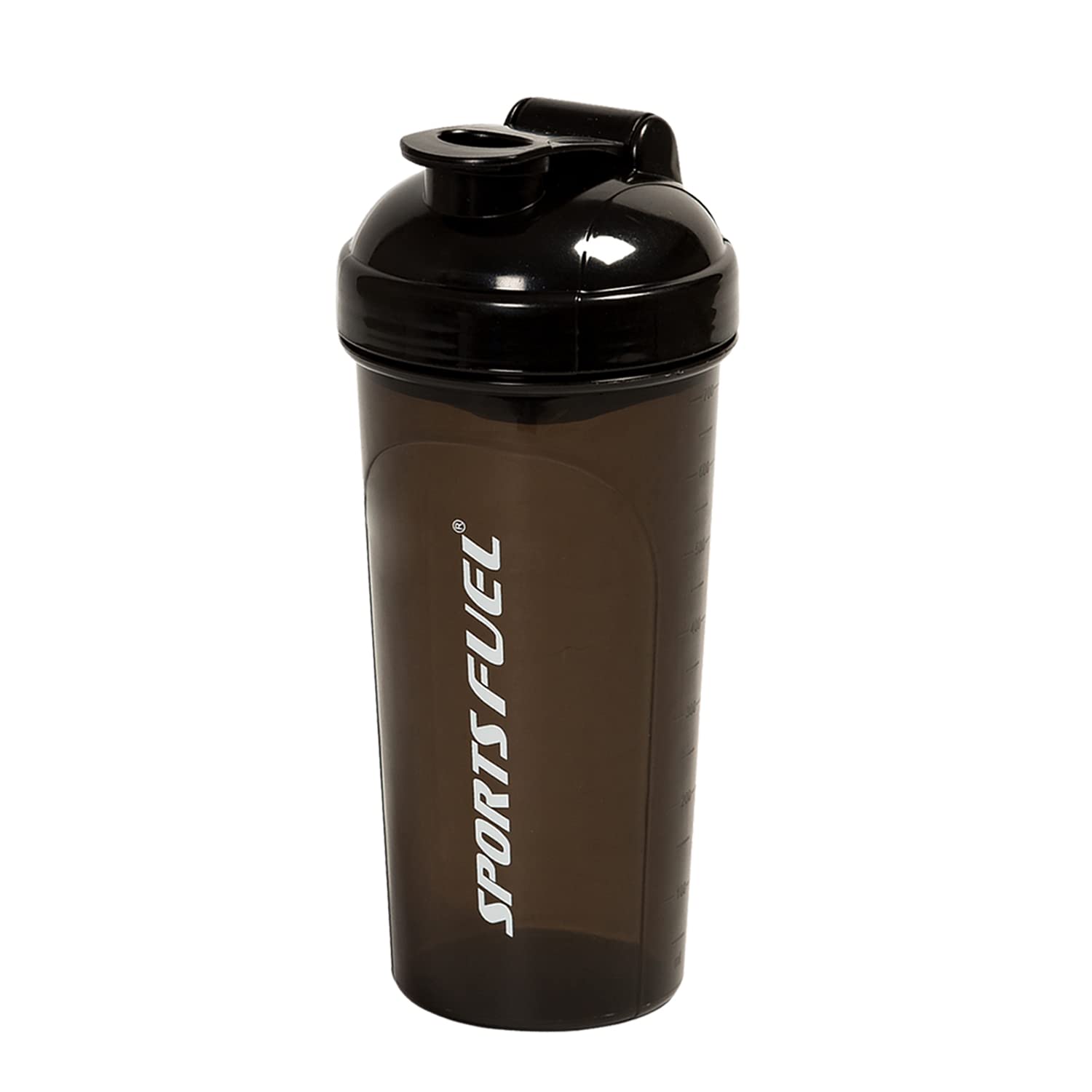 Sports Fuel Shaker Bottles Workout Supplement Protein Shake Gym Water Bottle Gym Sipper Bottle for Men & Women, BPA Free (700 ml) (Black)