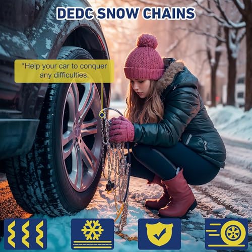 Cadenas de nieve para Tesla Model Y y SUV juego de dos cadenas de tracción universal DEDC MS1520 2