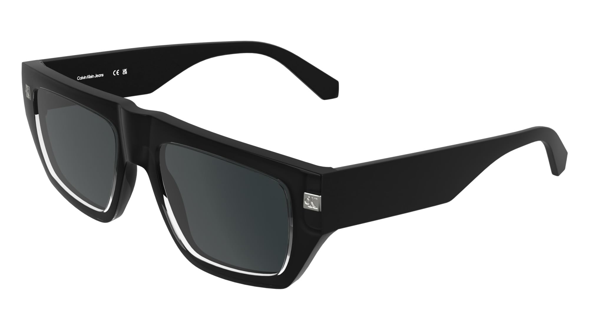 Calvin Klein Jeans Unisex Adult Sunglasses CKJ25619S - Black with Solid Grey Lens