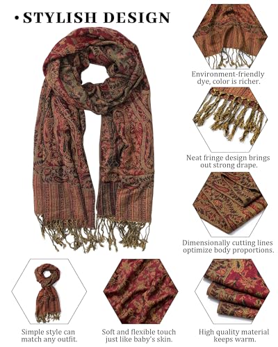 HAIMEIKANG Women Scarf Women's Pashmina Shawls and Wraps for Evening Dress Long Scarf Wedding Bride Bridesmaid Winter Shawl4