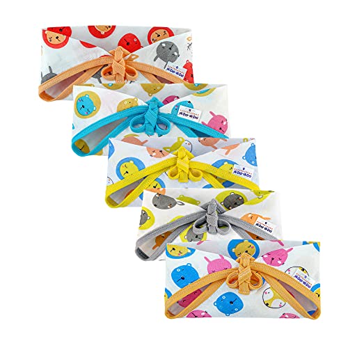 Image of Sweethearts Washable Reusable Printed Triangle Cotton Muslin Nappy,Langot For New Born Baby