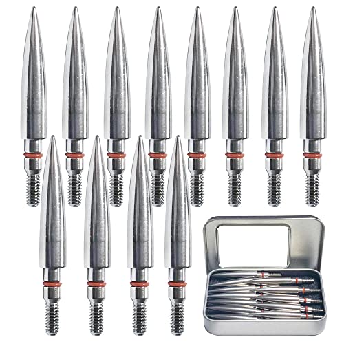 Image of 100 /125 /150 /200 /300 Grains Archery Field Points Practice Field Tips, Archery Target Practice Hunting Arrow Tip for Recurve, Compound Bow Crossbow, Stainless Steel Screw in Broadheads