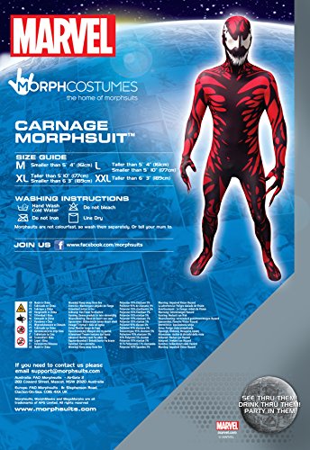 Carnage Morphsuit Costume- Extra Extra large Fancy...