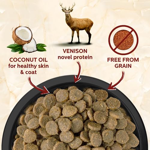 Addiction Viva La Venison Entrée Dog - Dry Food - Premium Protein Dog Formula - Made In New Zealand - Skin And Coat Care - Puppy & Adult Dog Food 4 Pounds #TOP2