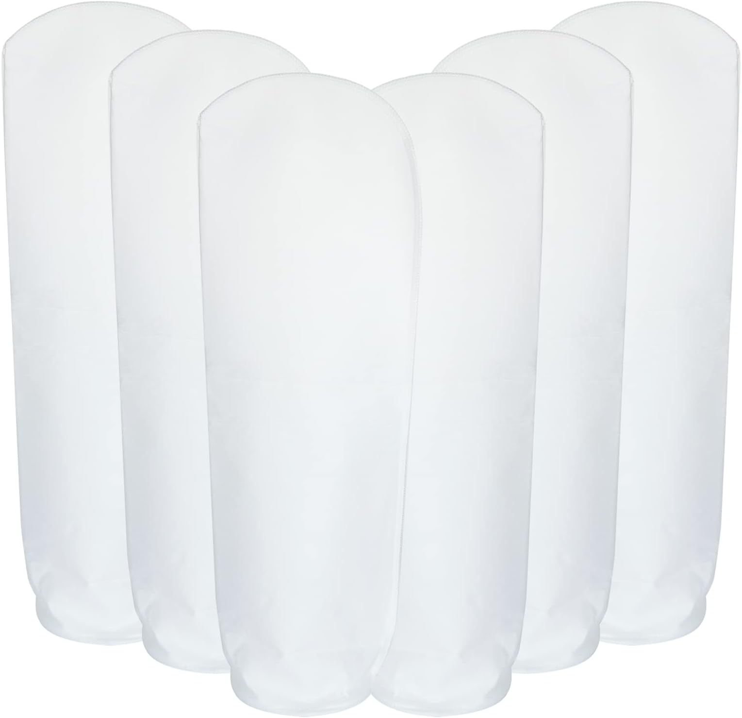 6 Pack Filter Socks 7 Inch Ring by 32 Inch Long 50 Micron Filter Bag, Felt Filter Socks for Aquarium, Industry, Chemical, Water Liquid Filter Bags