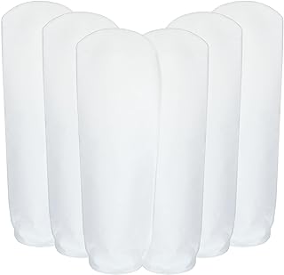 6 Pack Filter Socks 7 Inch Ring by 32 Inch Long 50 Micron Filter Bag, Felt Filter Socks for Aquarium, Industry, Chemical, Water Liquid Filter Bags