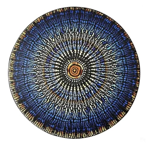 WAGJIA Tradition Native American Drum Goatskin Music Healing Shaman Drum Meditation Music Lovers Hand Drum with Drum Stick Totem Printed Decorative Crafts Frame Drum(Illusion)