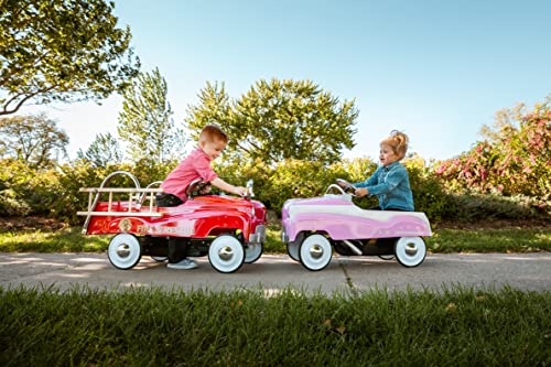 Kid Trax Toddler Classic Pedal Car, Kids 3-5 Years Old, Max Weight 59 Lbs, Durable Steel, Large, Pink #TOP5