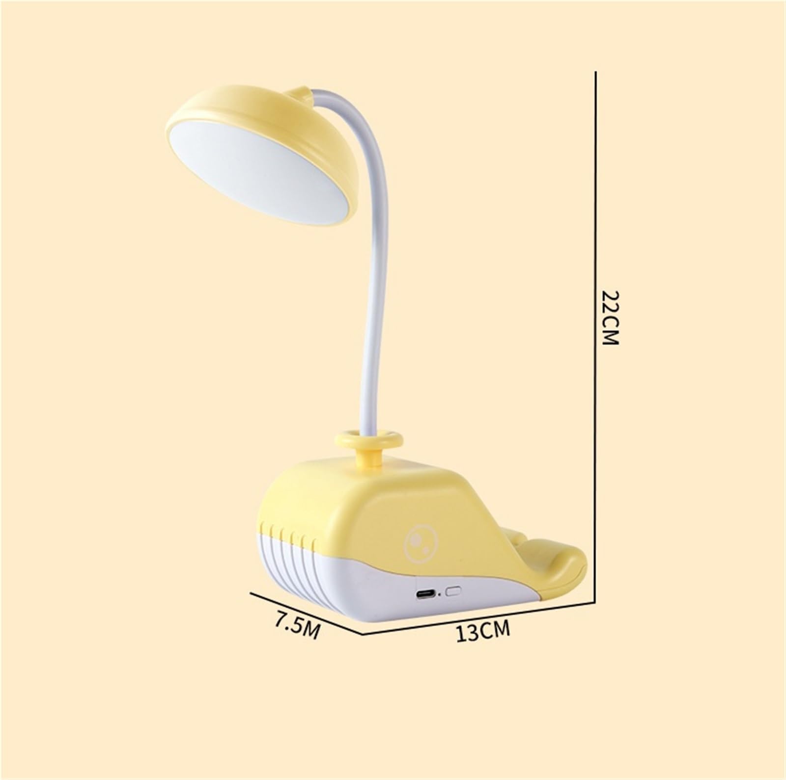 Lámpara De Lectura Lámpara De Escritorio LED Recargable por USB, Portátil, Cuello Cisne Flexible para Ojos(Pink)