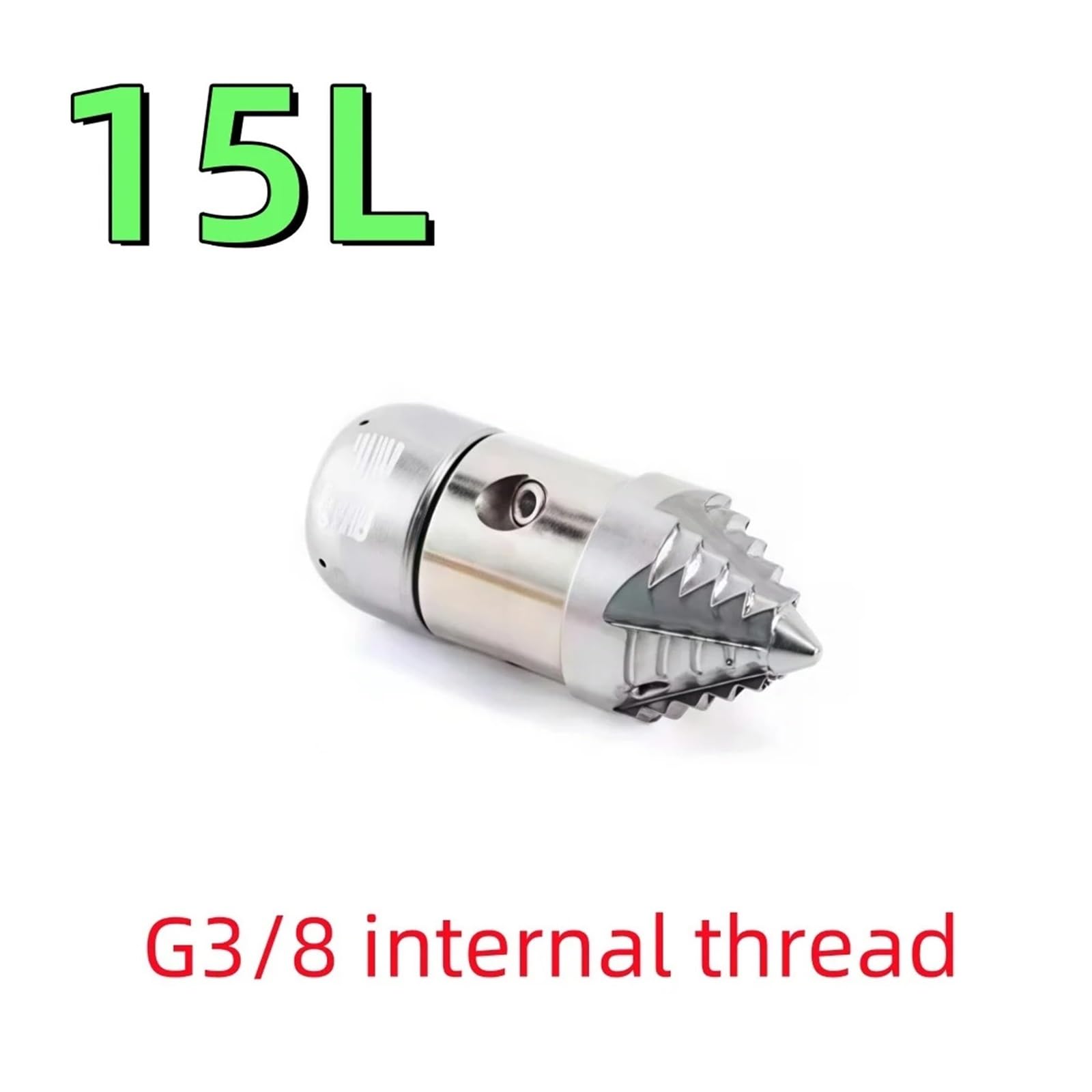 Boquilla limpieza desagüe G3/8 rosca interna, acero inoxidable | Boquilla para desatascar tuberías para limpiadora de alta presión con conexión rosca hembra G3/8(Green)