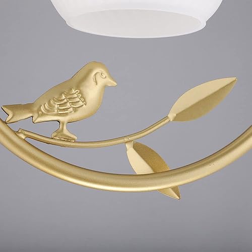 Miniatura 2 de Lámpara de techo moderna, pájaro decorativo LED Material de metal semi empotrado luz de techo, luces colgantes de metal grandes, lámpara de techo de