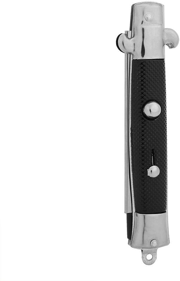 Samfox Switchblade Comb- Metal Spring Jump Brush Pocket Hair Oil Comb Folding Automatic Button Brush Comb Multi-Use