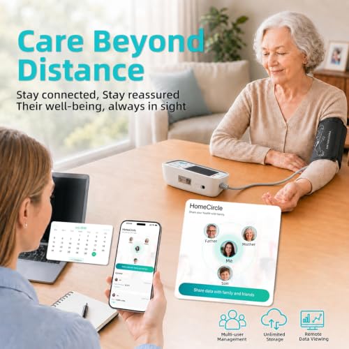 Image of Blood Pressure Monitor with Bluetooth App Tracking for Home Use