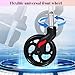 CUIOT Ultra-Lightweight Wheelchair for Adults with Headrest- Folding Transport Wheelchair with Flip-Backs Arms & Removable Swing-Away Footrests, 17.5