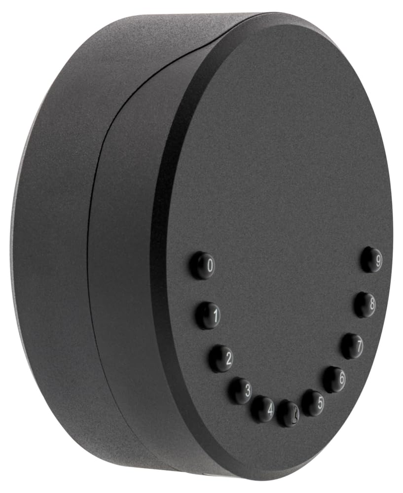 Batilec - Boîte à clés intelligente, connectée et sécurisée avec code PIN, Gris, Noir
