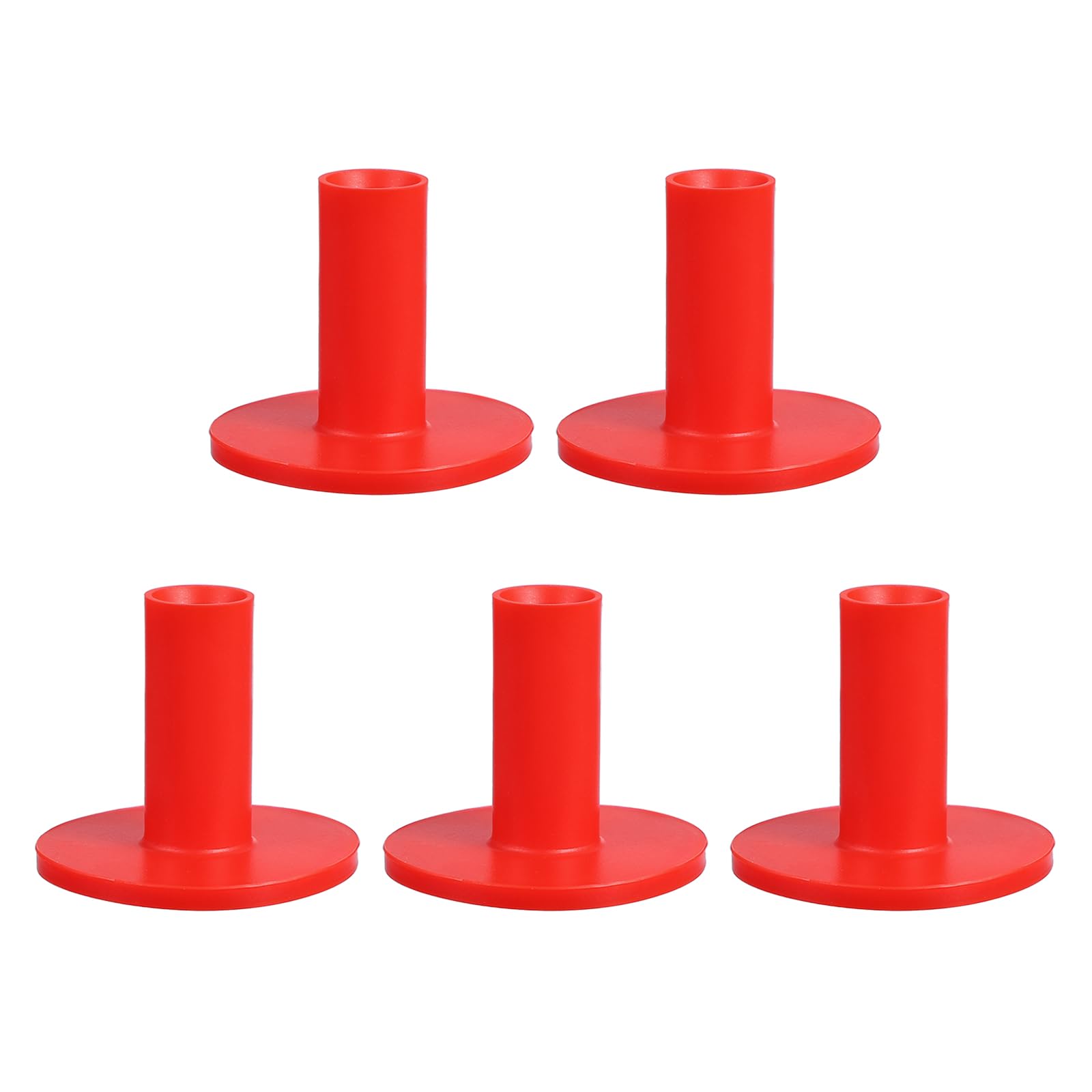 PATIKIL 2.36 Inch Rubber Golf Tees, 5 Pack Tall Practice Training Driving Range Tee Stable Ball Holder for Outdoor Indoor Hitting Mat Backyard, Red