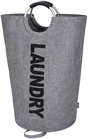 DOKEHOM 160L XX-Large Laundry Basket (7 Colors), Collapsible Laundry Bag, Foldable Laundry Hamper, Folding Washing Bin (Grey, XXL)