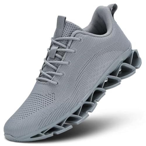 Image of Mens Running Shoes Casual Sport Athletic Fashion Walking Sneakers Lace up Blade Non Slip Breathable Mesh