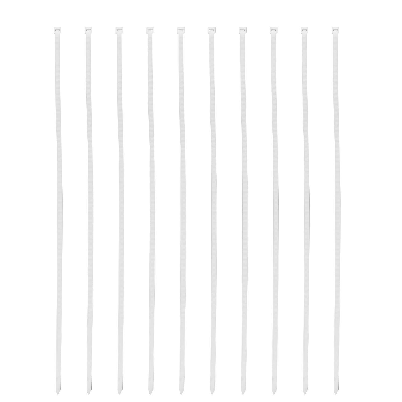 Fascette per Cavi in ​​nylon Autobloccanti da 100 Pezzi per Raggruppare Cavi per Interni Ed Esterni Resistenza Alla Trazione di 250 Libbre (650 mm)