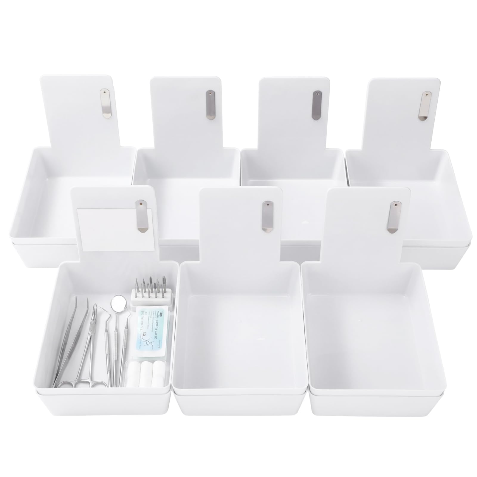 Dental Lab Pans - 14 Pack Green & Blue -11