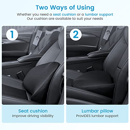Ouzorp Car Seat Cushion, Comfort Memory Foam Car Seat Pad, Sciatica & Lower Back Pain Relief, Office Chair Car Seat Cushions For Driving #TOP1