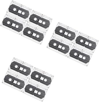 DOITOOL 12 Pcs Blank Cassette Tapes for Recording Record Large Capacity Audio Tapes Easy Organization